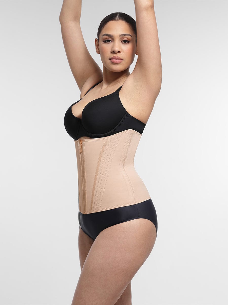 Snatched Zipper Waist Trainer 15 Built-In Steel Bones