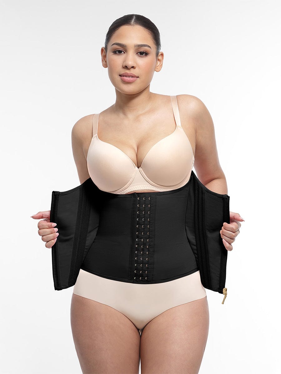 Snatched Zipper Waist Trainer 15 Built-In Steel Bones