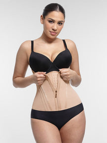 Snatched Zipper Waist Trainer 15 Built-In Steel Bones