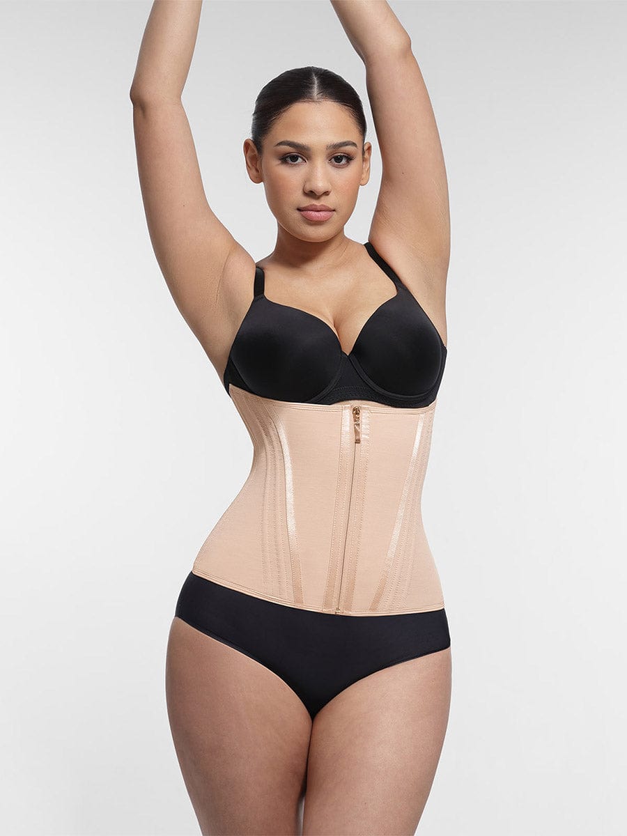 Snatched Zipper Waist Trainer 15 Built-In Steel Bones