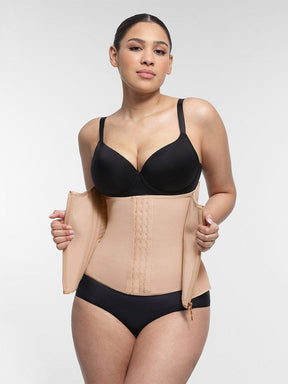 Snatched Zipper Waist Trainer 15 Built-In Steel Bones