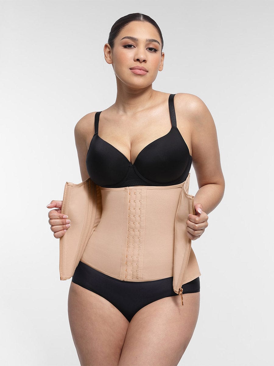 Snatched Zipper Waist Trainer 15 Built-In Steel Bones