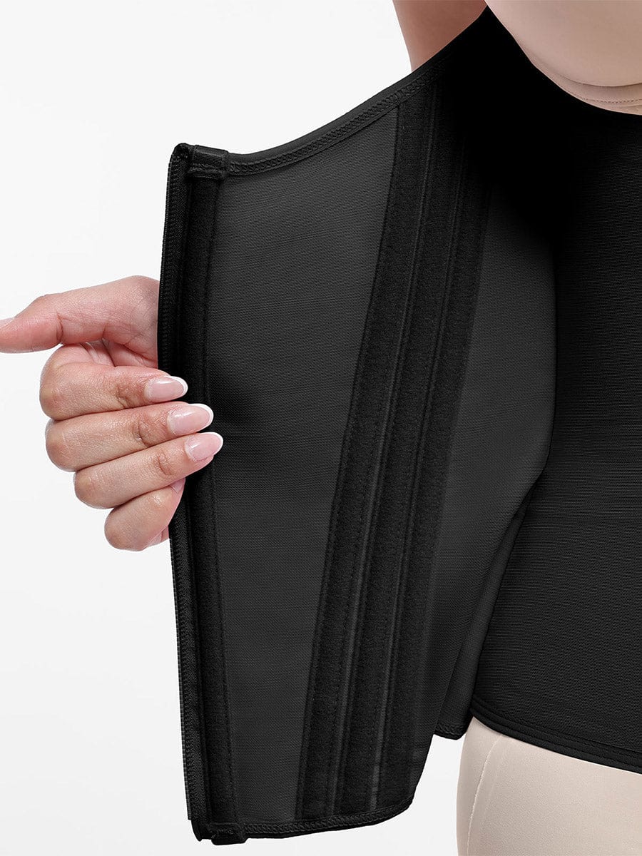 Snatched Zipper Waist Trainer 15 Built-In Steel Bones