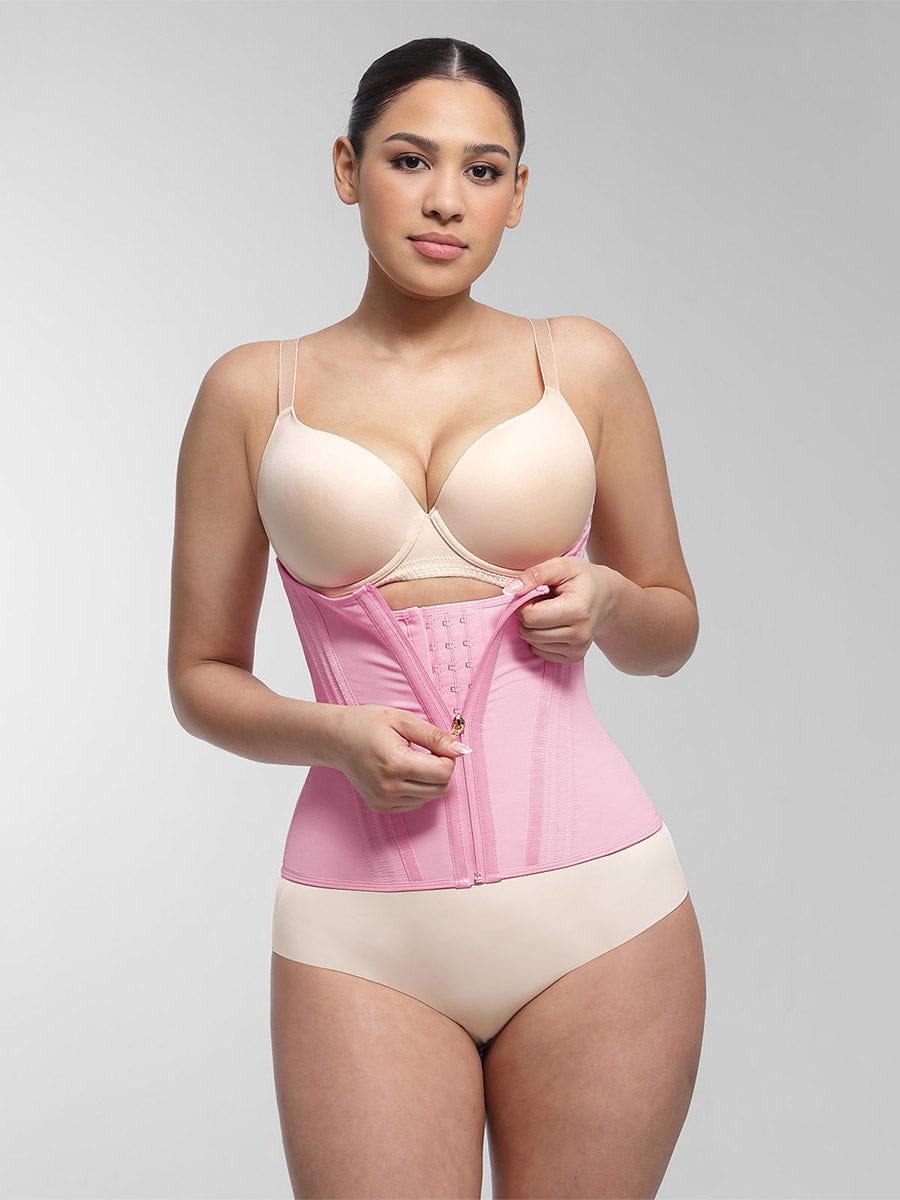 Snatched Zipper Waist Trainer 15 Built-In Steel Bones