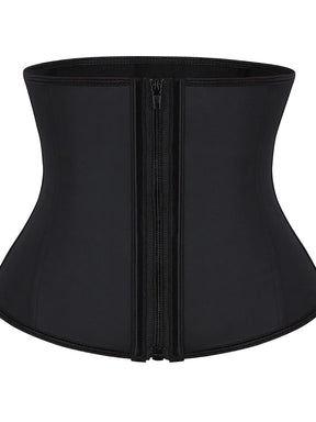 Snatched Latex Zipper Waist Trainer Plus Size