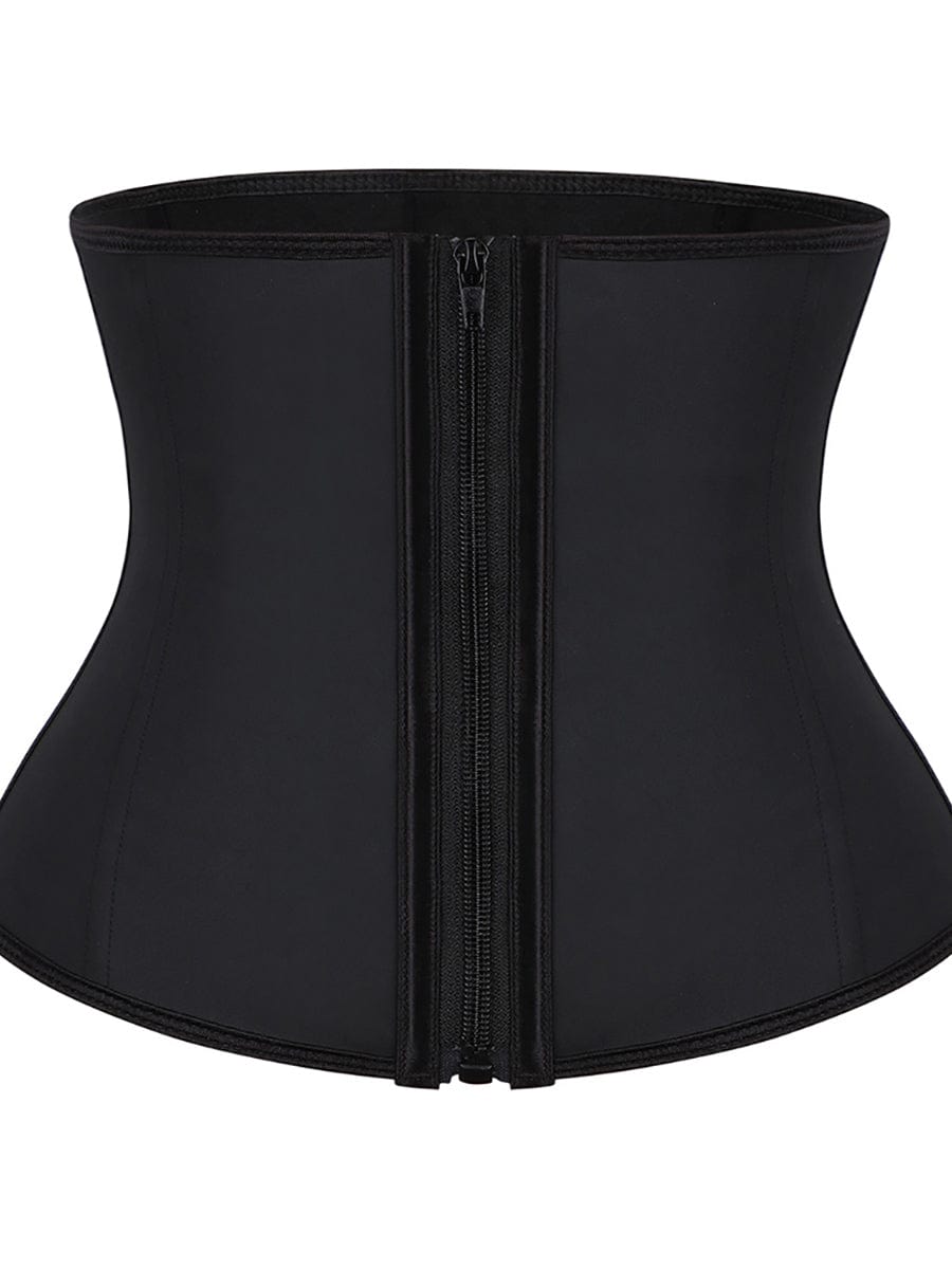 Snatched Latex Zipper Waist Trainer Plus Size