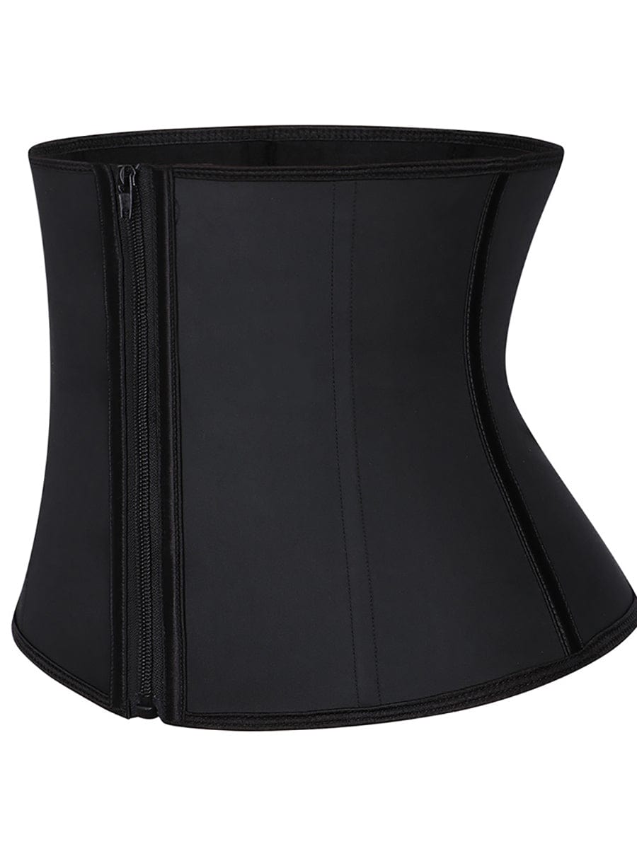 Snatched Latex Zipper Waist Trainer Plus Size