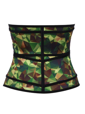 Snatched Camo Latex Waist Trainer Double Belts