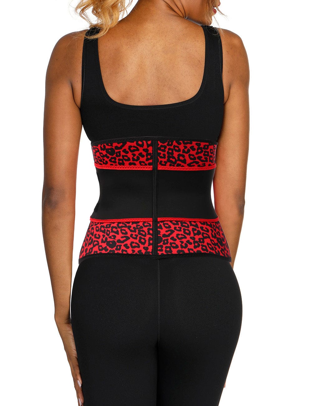 Snatched Neoprene Leopard Waist Trainer Ventilated Belt Plus Size