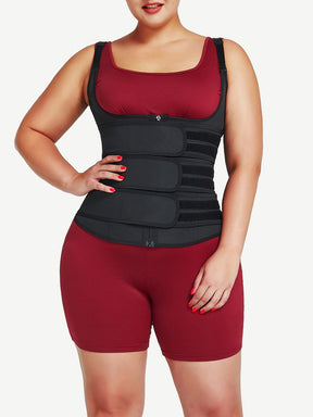 Snatched Latex Vest Waist Trainer Adjustable Straps Zipper
