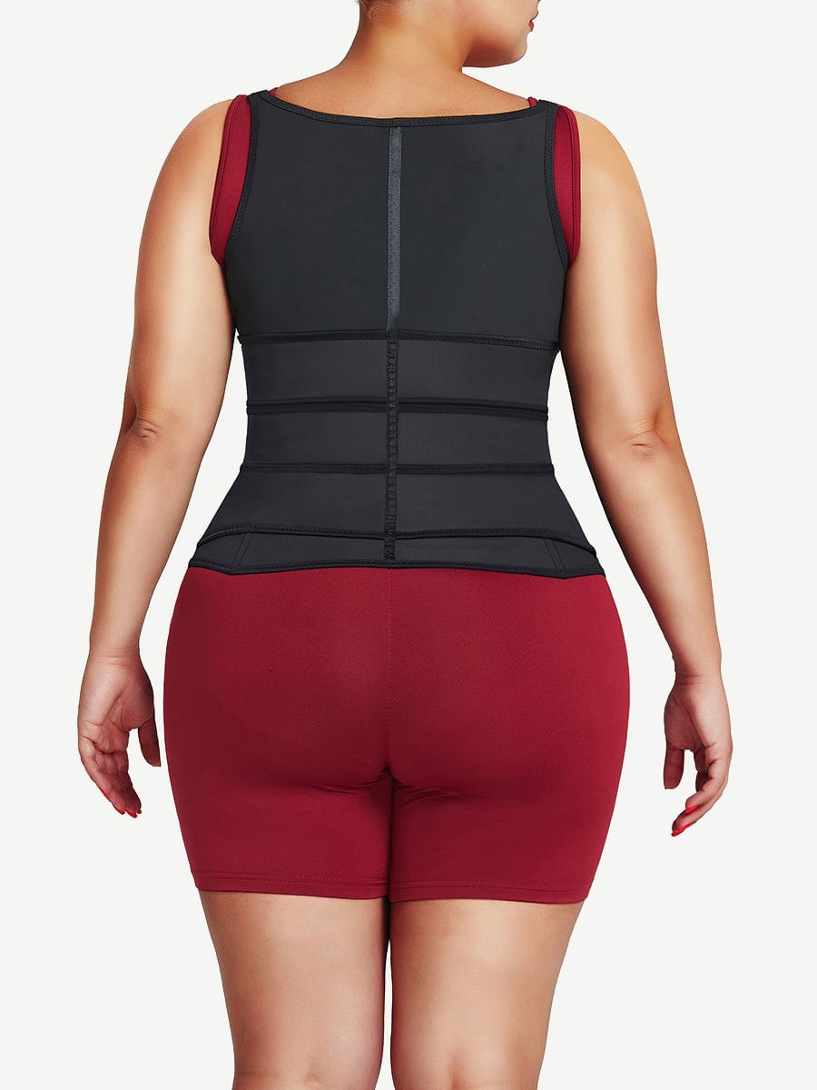 Snatched Latex Vest Waist Trainer Adjustable Straps Zipper