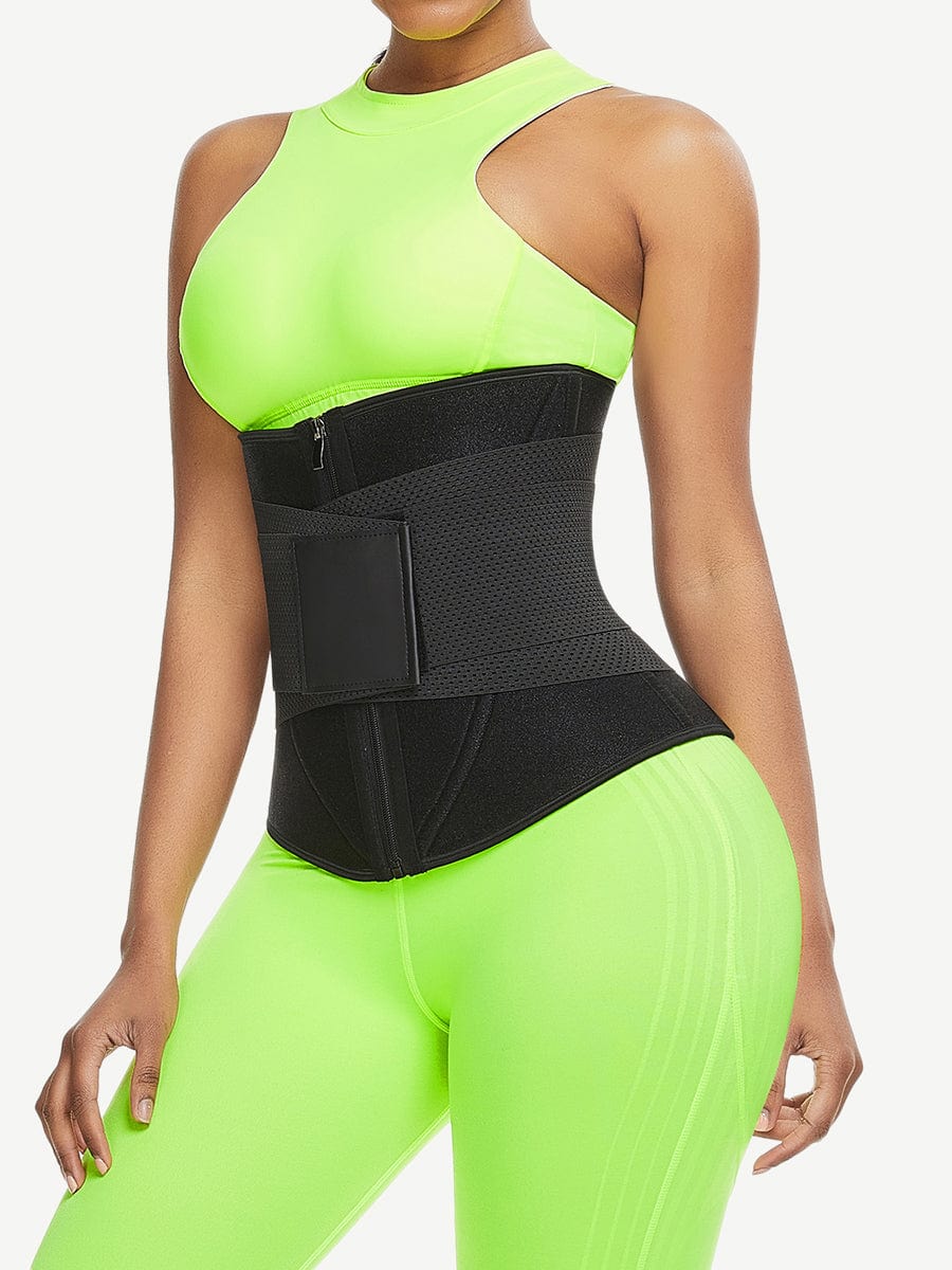 Snatched Neoprene Zipper Waist Trainer 10 Steel Bones Adjustable Belt