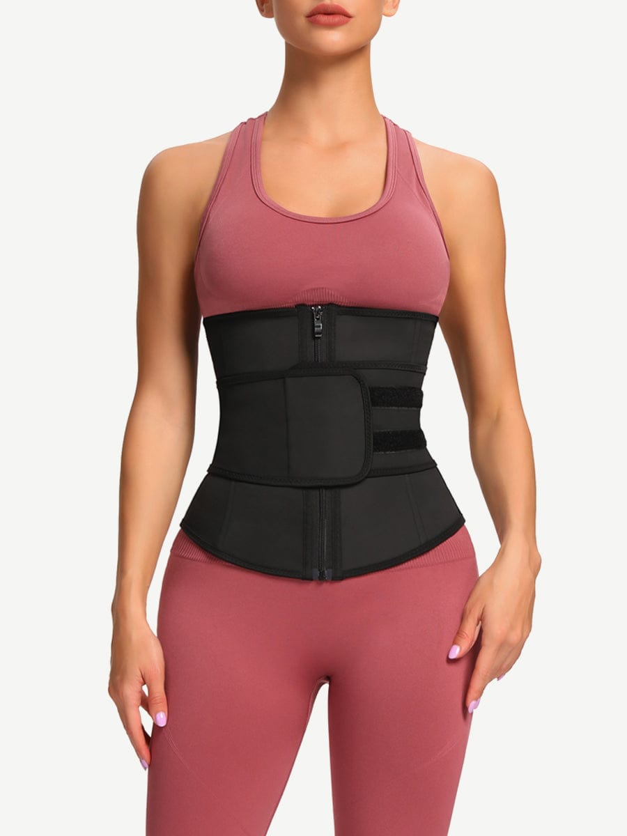 Snatched Latex Zipper Waist Trainer Adjustable Belt 7 Bones