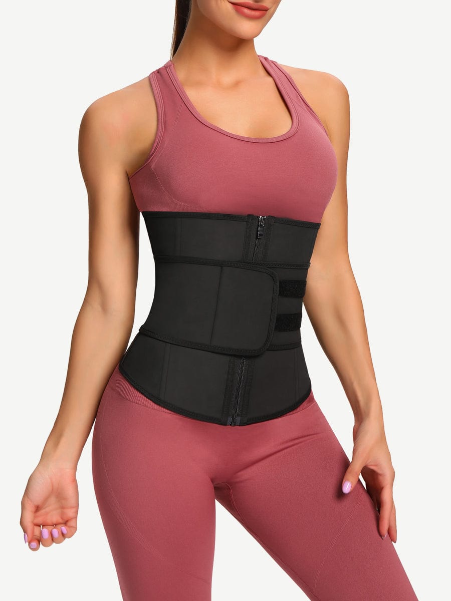 Snatched Latex Zipper Waist Trainer Adjustable Belt 7 Bones