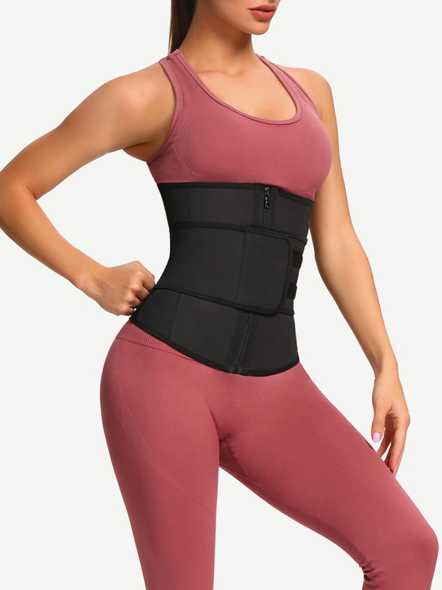 Snatched Latex Zipper Waist Trainer Adjustable Belt 7 Bones