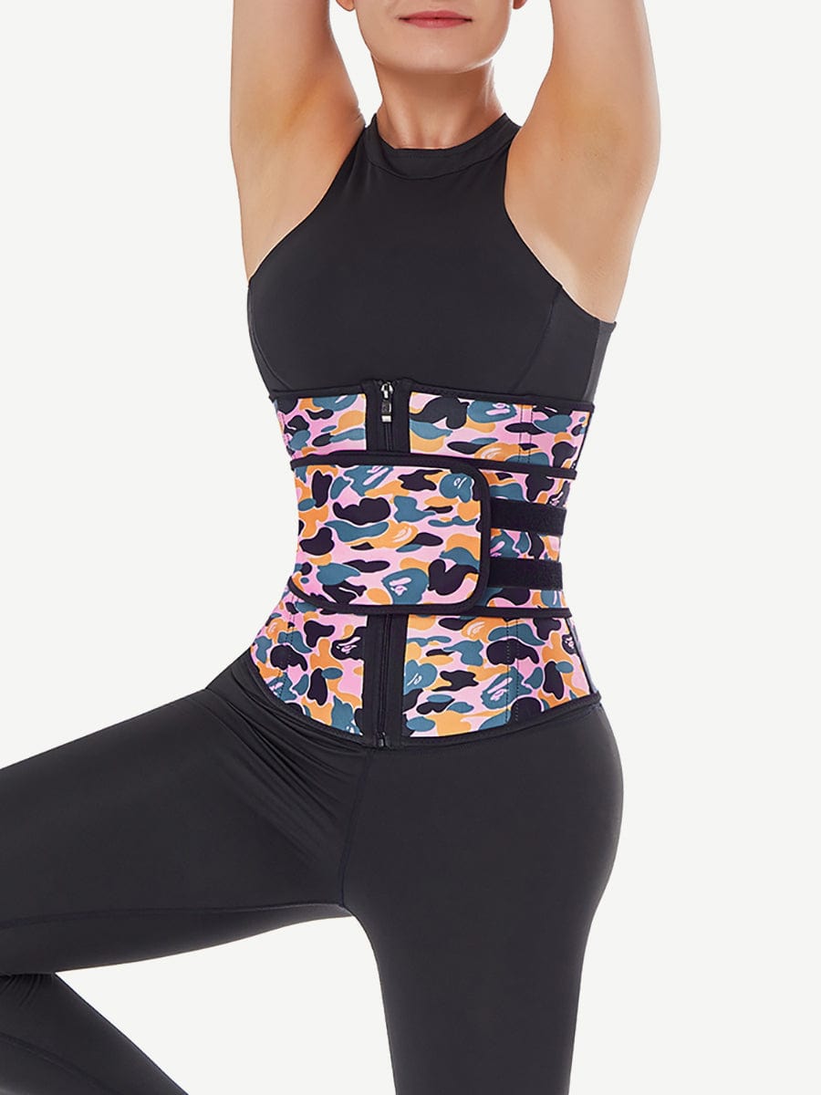 Snatched Camo Latex Waist Trainer Sling Belt