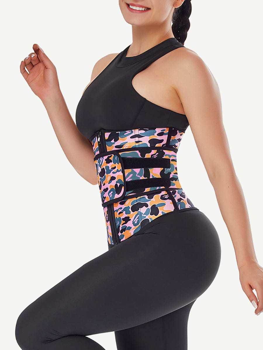Snatched Camo Latex Waist Trainer Sling Belt