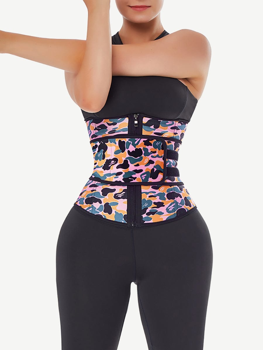 Snatched Camo Latex Waist Trainer Sling Belt