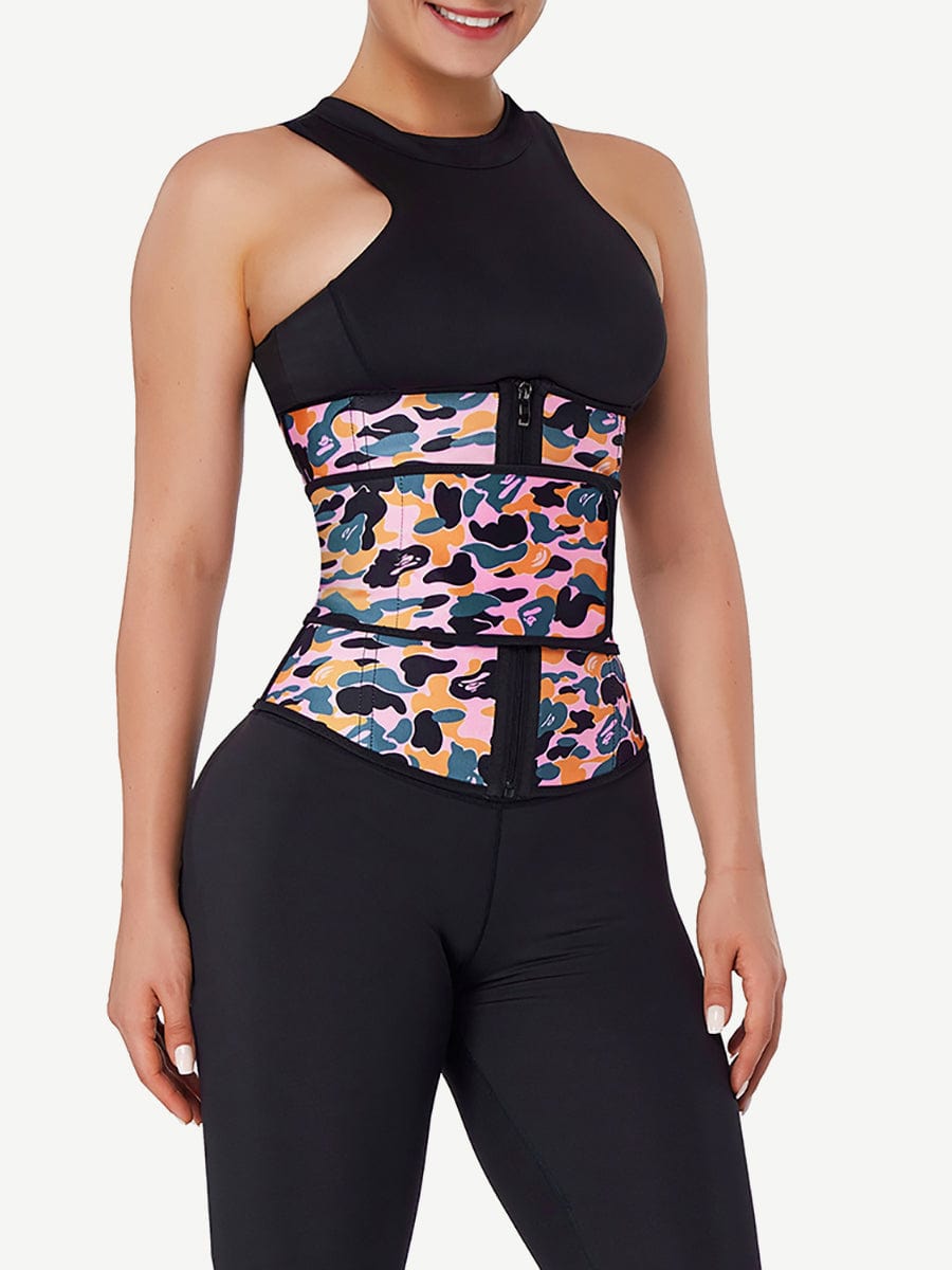 Snatched Camo Latex Waist Trainer Sling Belt