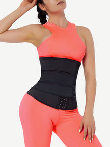 Snatched Latex Hooks Waist Trainer Triple Belts Anti Slip