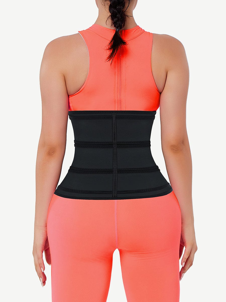 Snatched Latex Hooks Waist Trainer Triple Belts Anti Slip