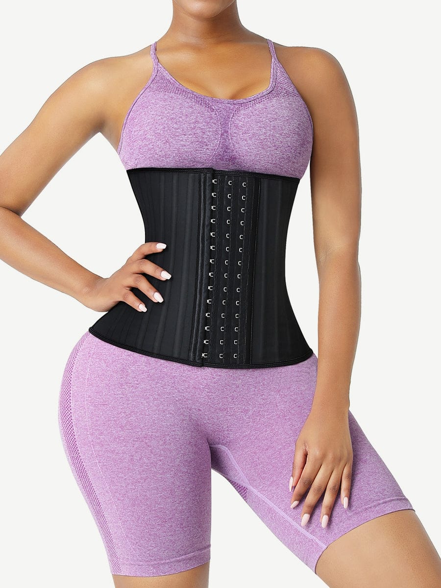 Snatched Latex Corset 25 Steel Bones Hook Closure
