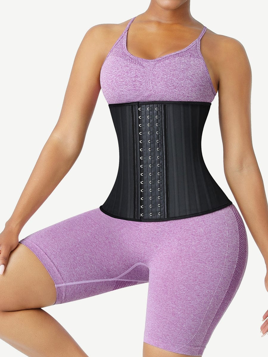 Snatched Latex Corset 25 Steel Bones Hook Closure