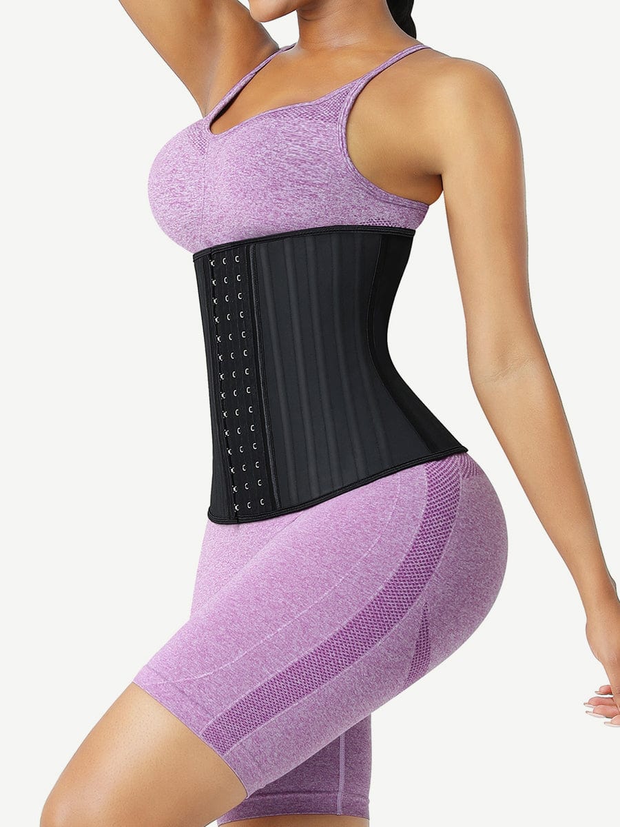Snatched Latex Corset 25 Steel Bones Hook Closure