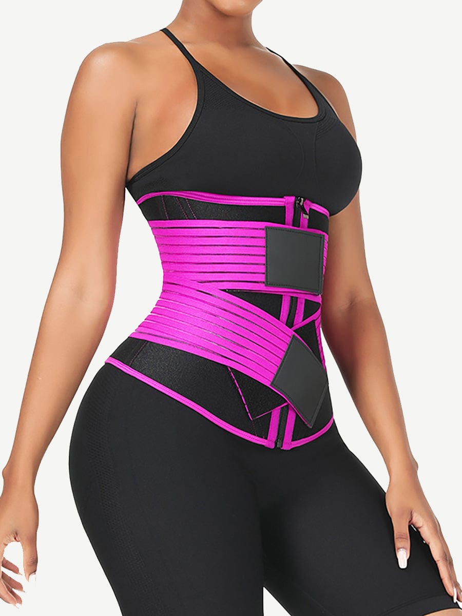 Snatched Neoprene Waist Trainer Long Body Double Elastic Belts