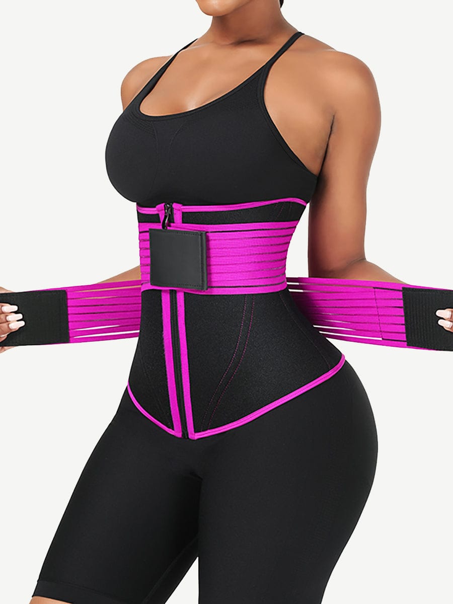 Snatched Neoprene Waist Trainer Long Body Double Elastic Belts