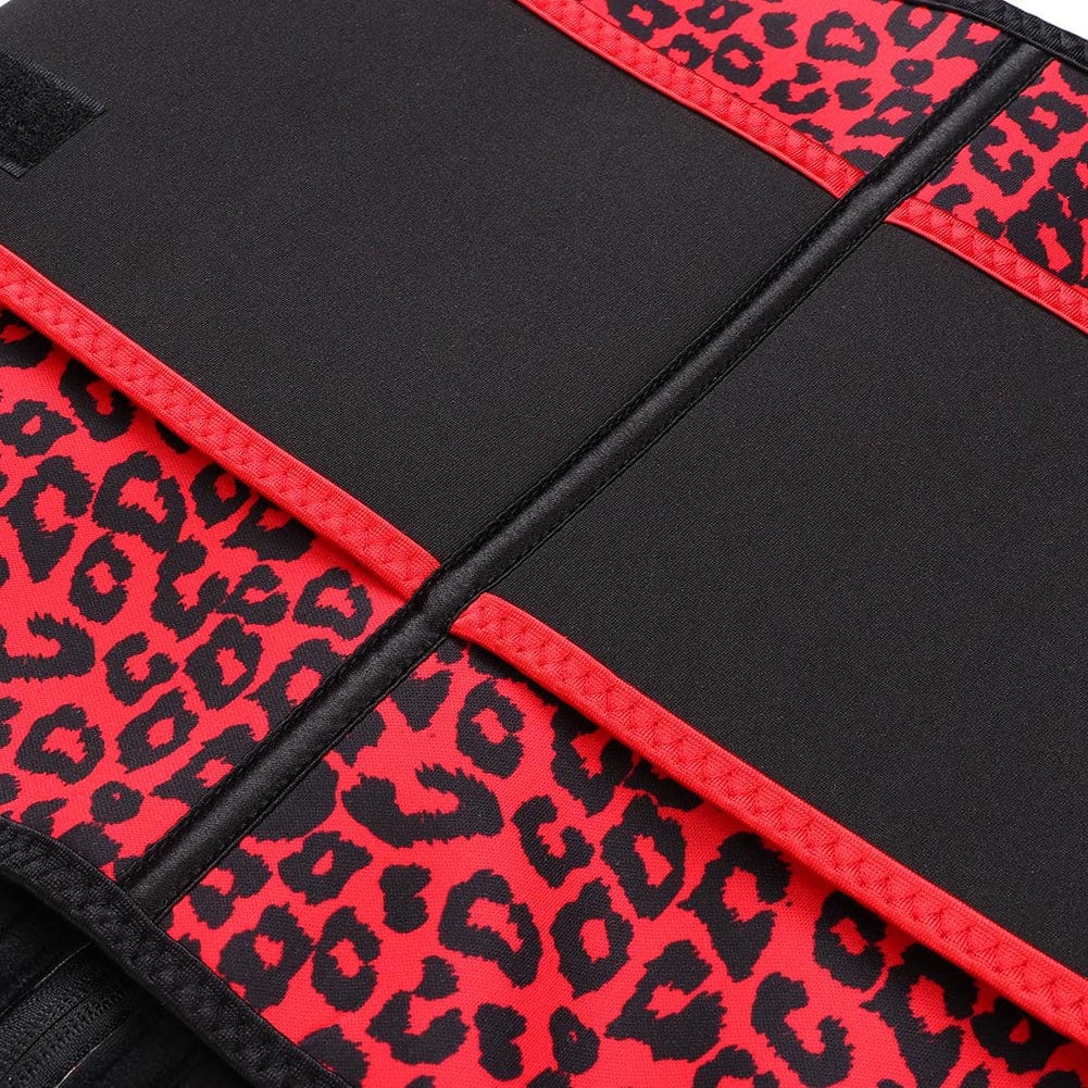 Snatched Neoprene Leopard Waist Trainer Ventilated Belt Plus Size