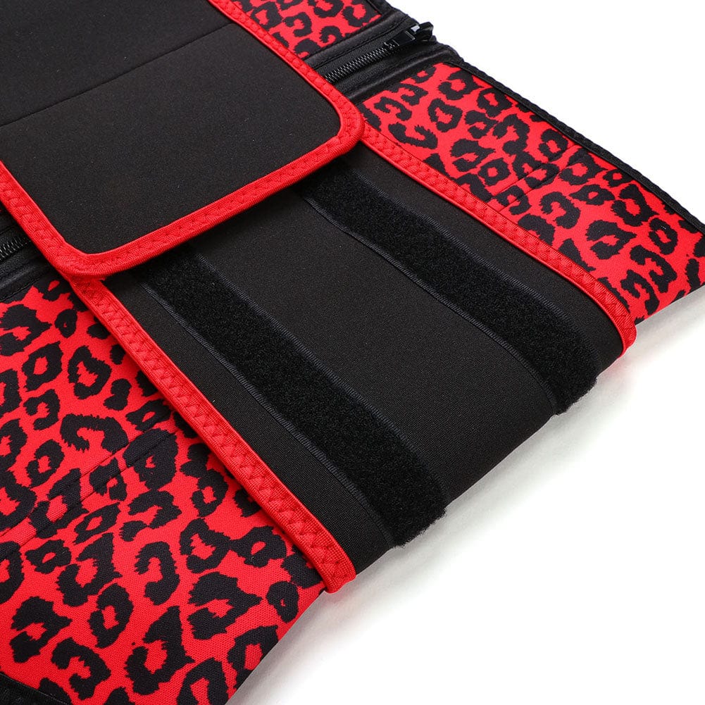 Snatched Neoprene Leopard Waist Trainer Ventilated Belt Plus Size