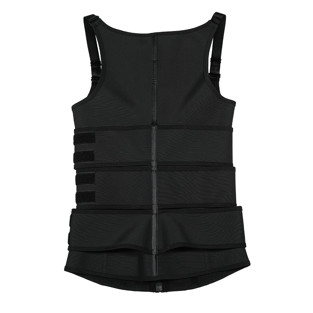 Snatched Latex Vest Waist Trainer Adjustable Straps Zipper