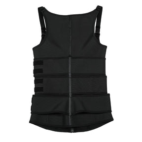 Snatched Latex Vest Waist Trainer Adjustable Straps Zipper