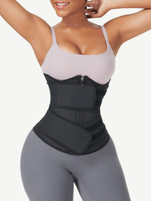 Snatched Underbust Latex Waist Trainer Double Belt