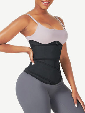 Snatched Underbust Latex Waist Trainer Double Belt