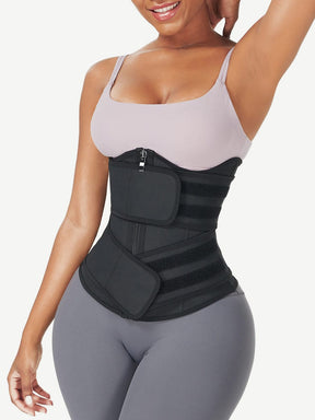 Snatched Underbust Latex Waist Trainer Double Belt
