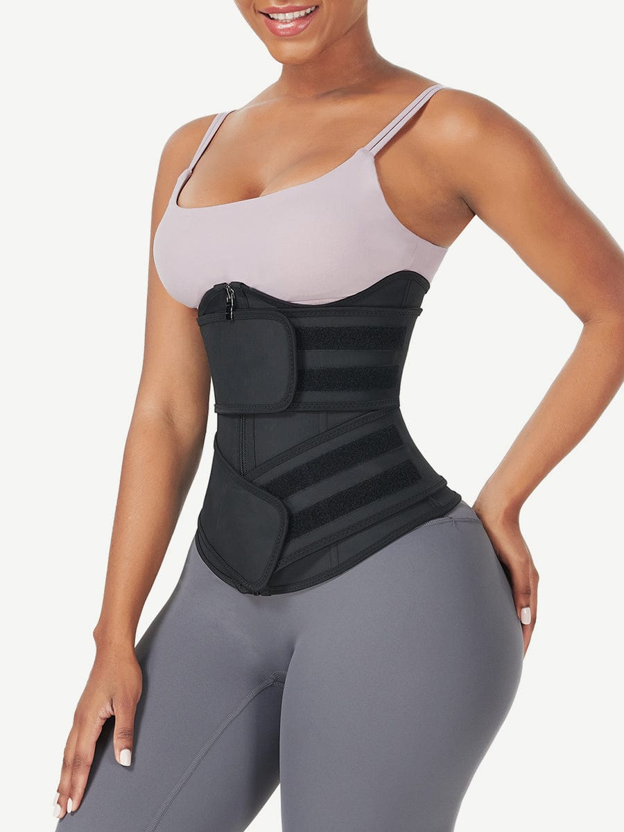 Snatched Underbust Latex Waist Trainer Double Belt