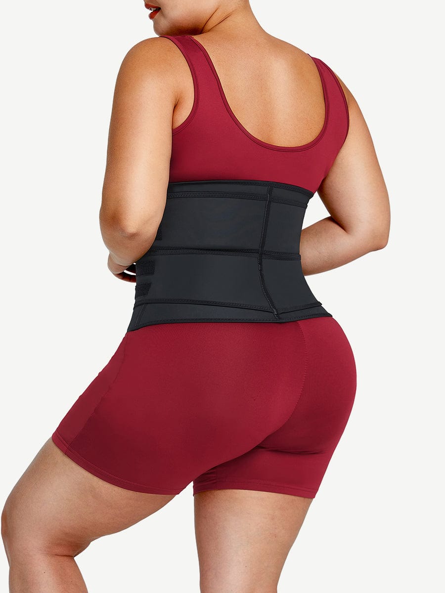 Snatched Latex Zipper Waist Trainer Adjustable Belt Plus Size