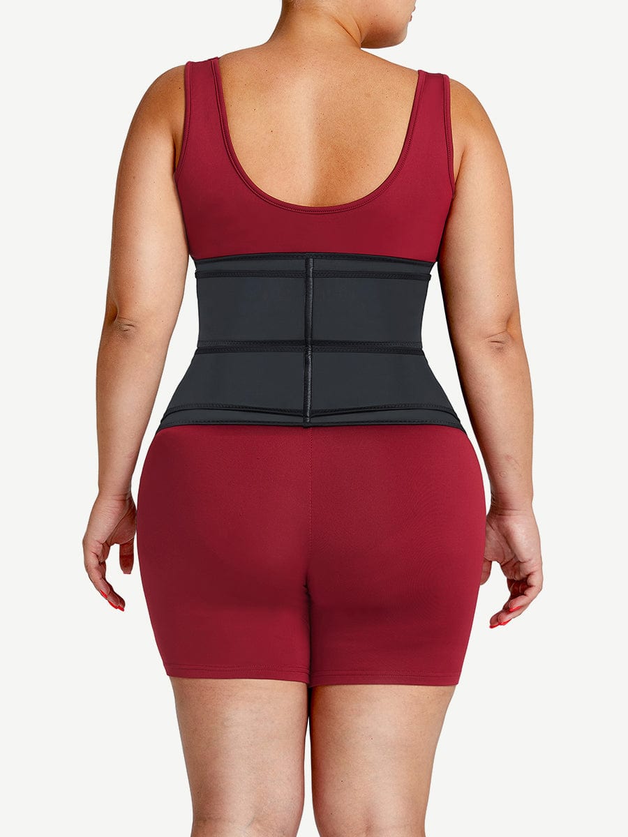 Snatched Latex Zipper Waist Trainer Adjustable Belt Plus Size