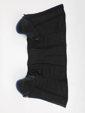 Snatched Imitation Denim Waist Trainer 4 Bones Drawstring Back