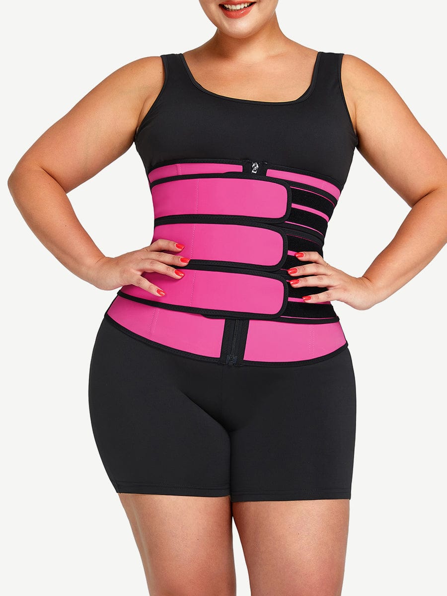 Snatched Latex Zipper Waist Trainer 7 Bones