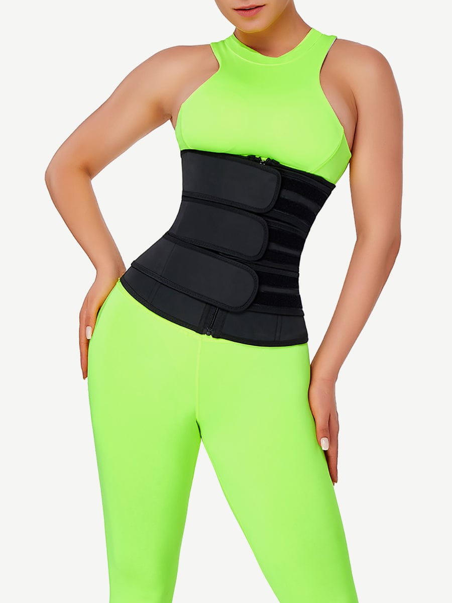 Snatched Latex Zipper Waist Trainer 7 Bones