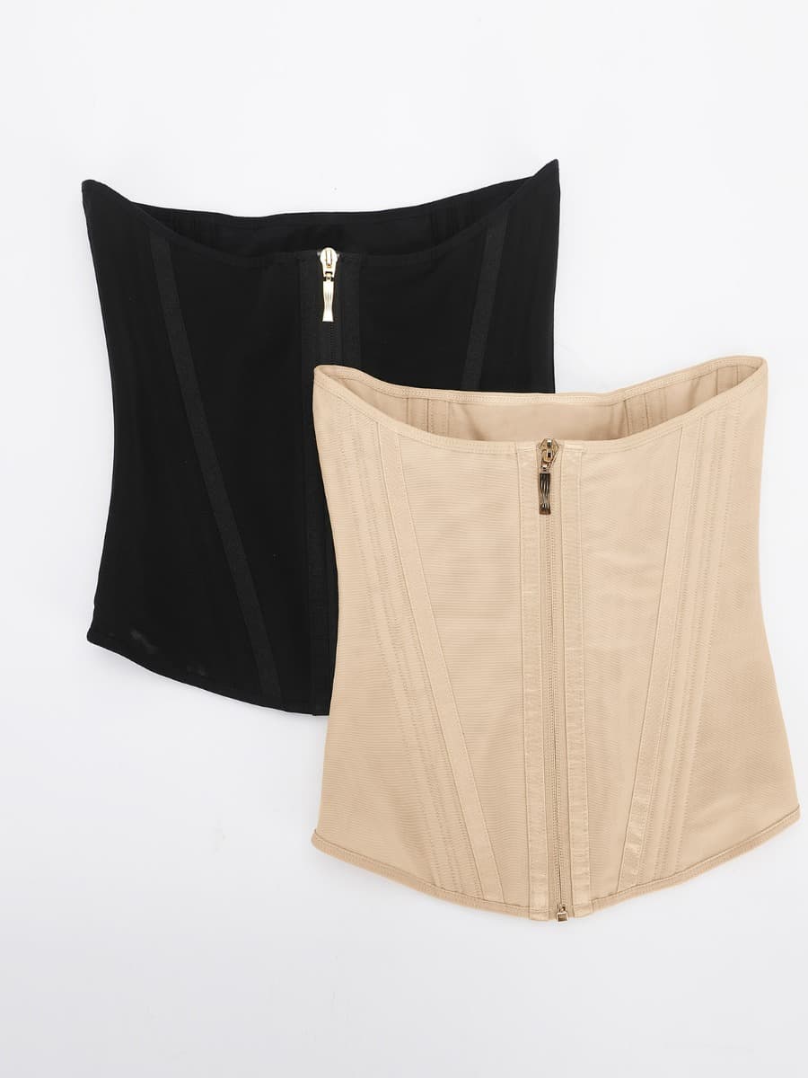 Snatched Zipper Waist Trainer 15 Built-In Steel Bones