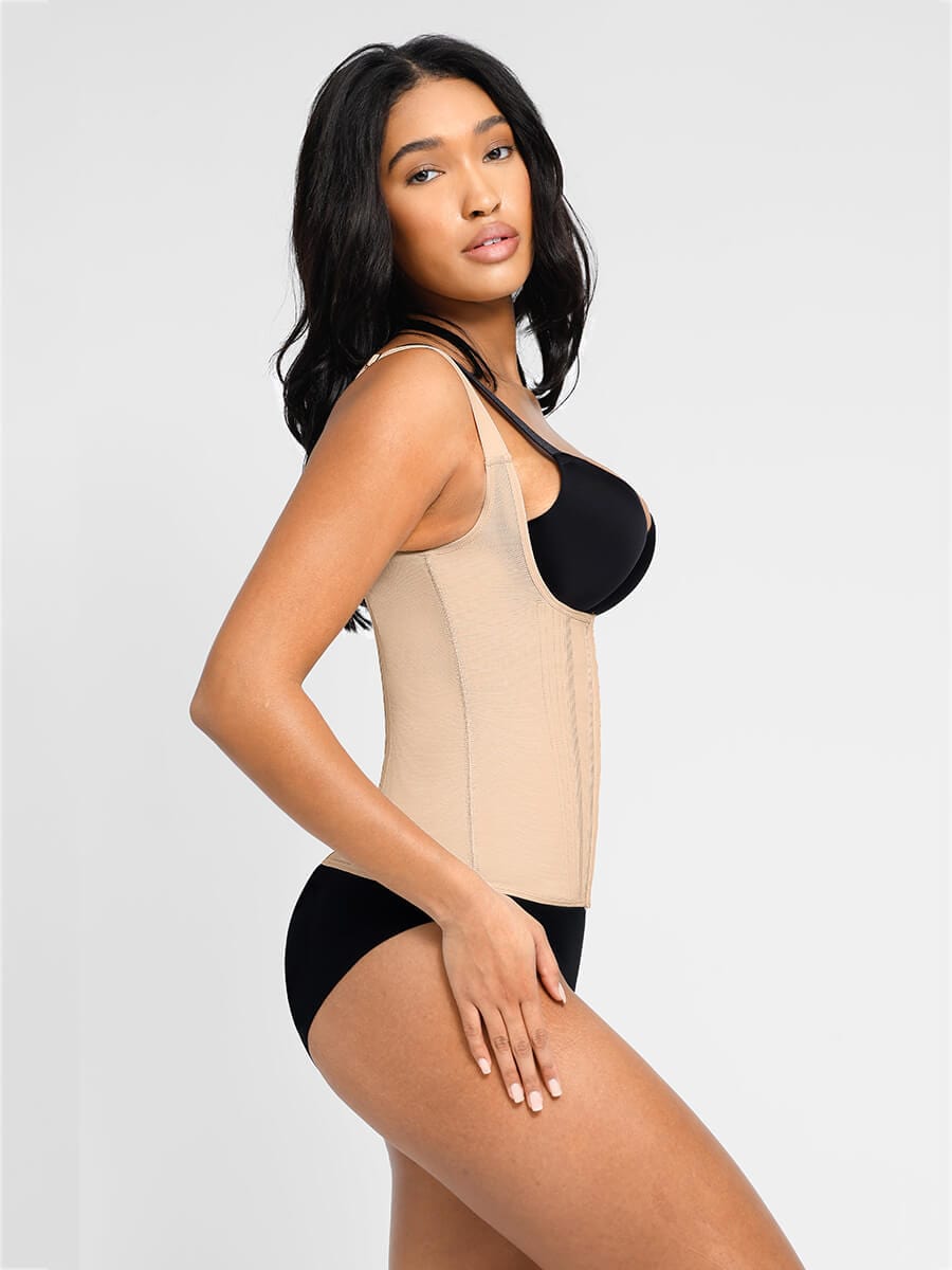 Snatched Vest Waist Trainer U-Shaped Chest Support 13 Steel Bones