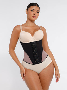 Snatched Mesh Waist Cincher 9 Steel Bones 3-Row Hooks