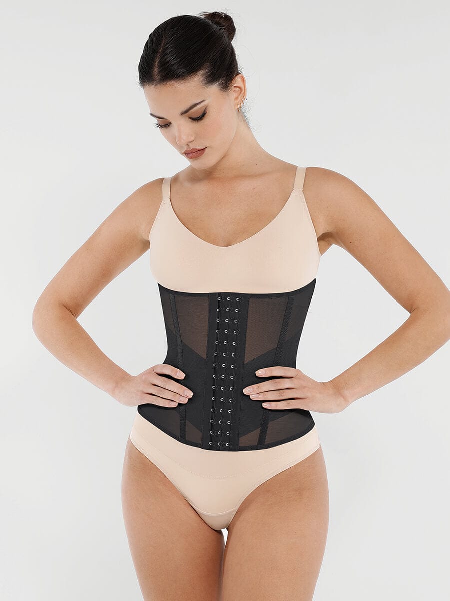 Snatched Mesh Waist Trainer 7 Steel Bones 3-Row Hooks
