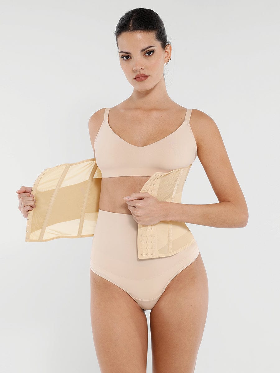 Snatched Mesh Waist Trainer 7 Steel Bones 3-Row Hooks