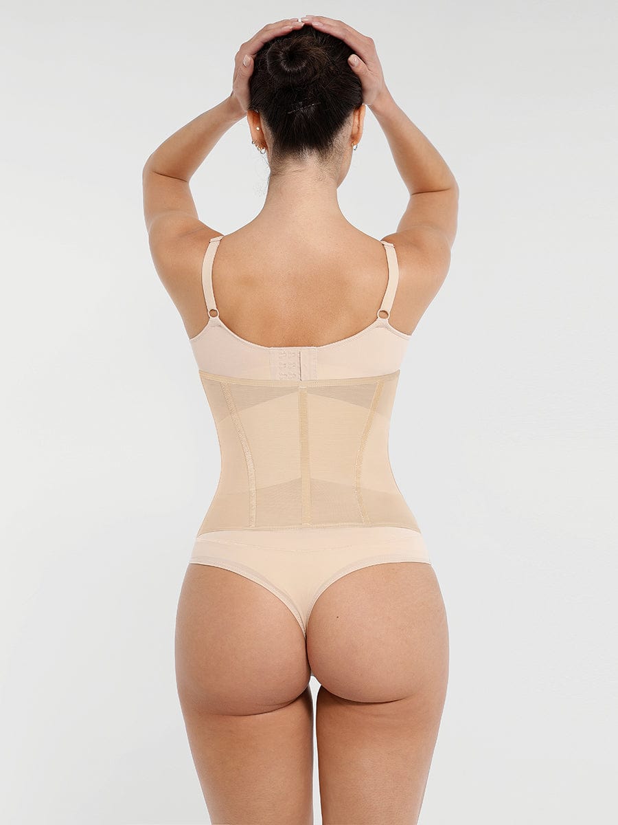 Snatched Mesh Waist Trainer 7 Steel Bones 3-Row Hooks