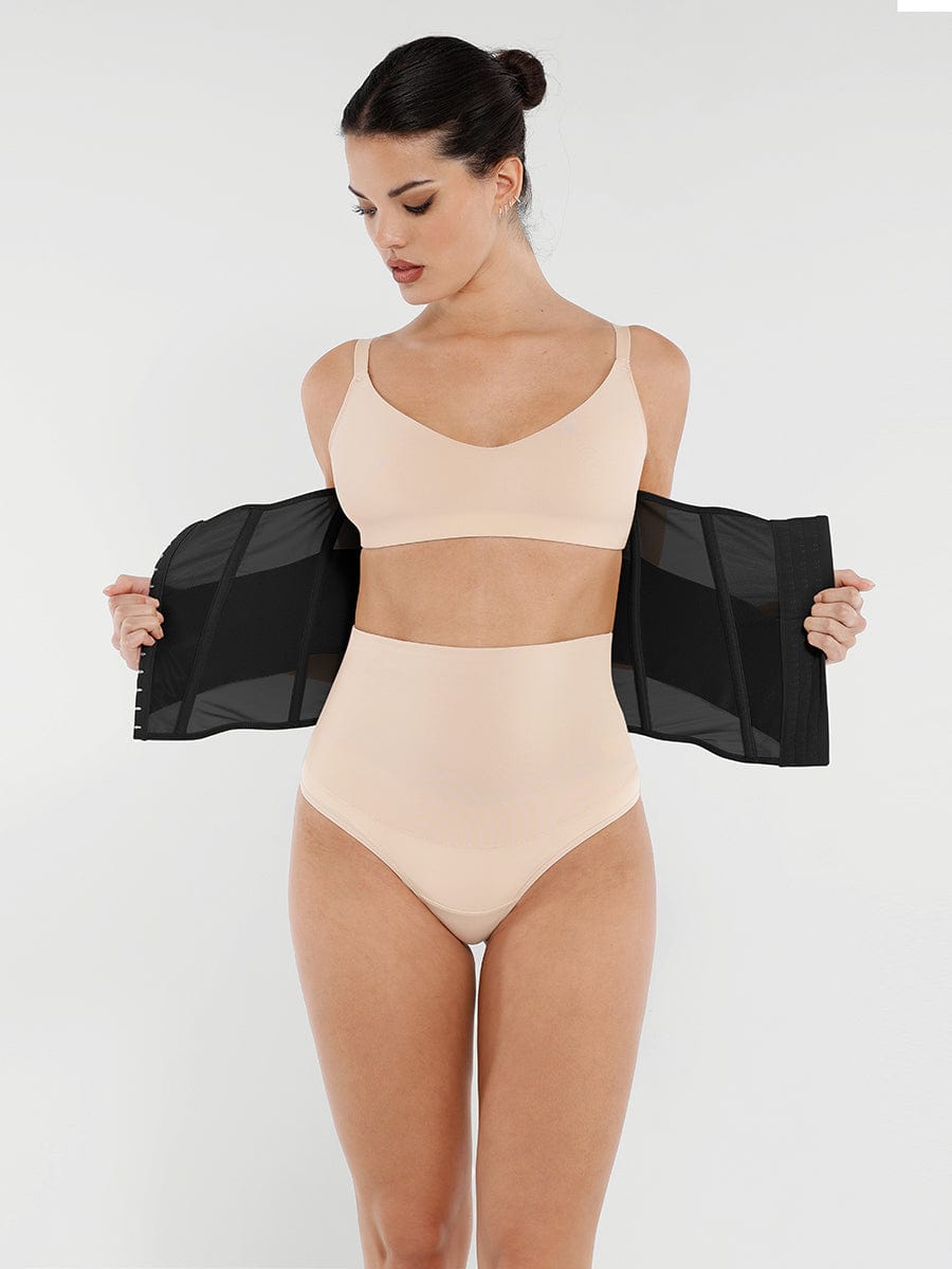 Snatched Mesh Waist Trainer 7 Steel Bones 3-Row Hooks